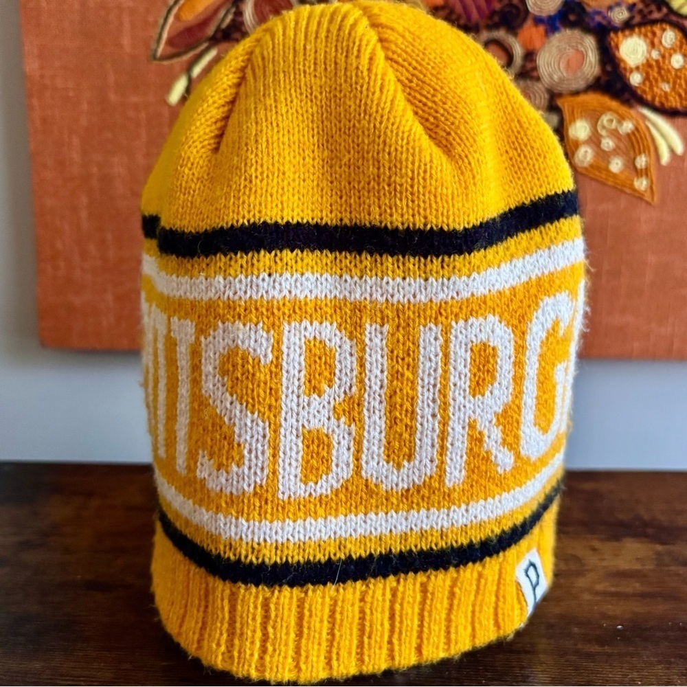 MLB| Pittsburgh Pirates ‘47 Brand Yellow/Black Knit Beanie Hat Adult Sz O/S